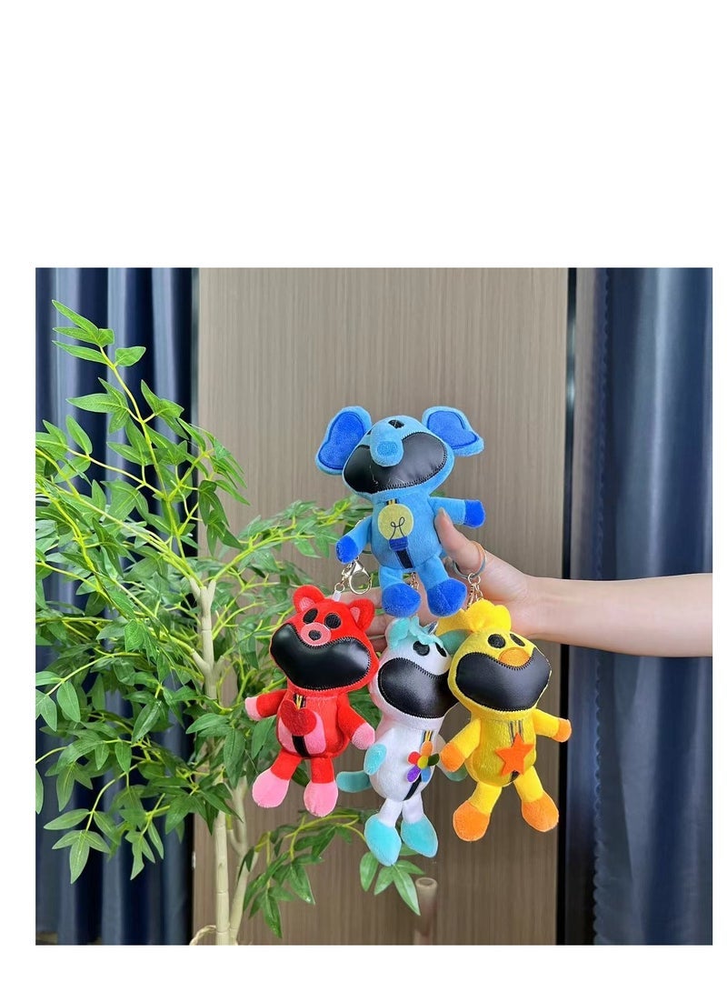 سلسلة مفاتيح SmilingCritters الجديدة الفصل 3 CatNap سلسلة مفاتيح Smiling Critters سلسلة مفاتيح قطة نائمة كرتونية أنمي SmilingCritters لعبة مفاتيح لمحبي الألعاب هدية عيد ميلاد للأطفال 8 قطع - Image 2